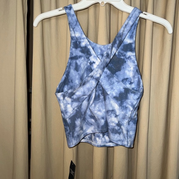 New Abercrombie and Fitch small crop top tie dye cross back thick material - Picture 2 of 5